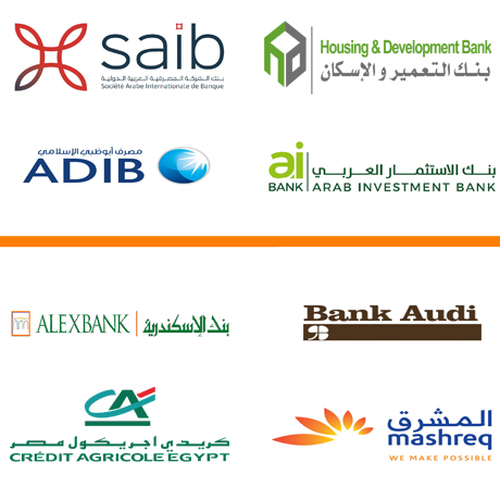 Client logos from banking sector working with Shehabco