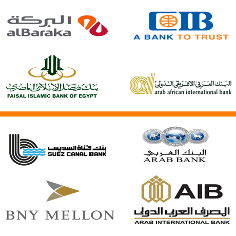 Client logos from banking sector working with Shehabco