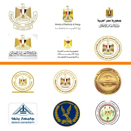 Client logos from government agencies and educational institutions working with Shehabco