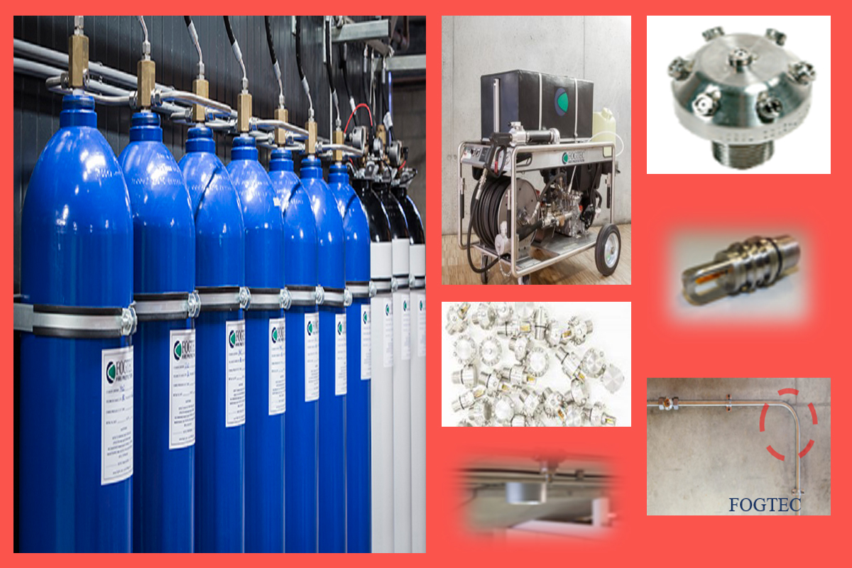 Components of a complete water mist fire suppression system